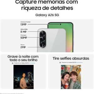 SAMSUNG Galaxy A26 5G 2025 with AI | 256GB, 8GB, Dual SIM | 6.7" 120Hz AMOLED, IP67 Water Resistant, Android 15 | International Model Factory Unlocked for T-Mobile, Global | 25W Charger Bundle (Black)